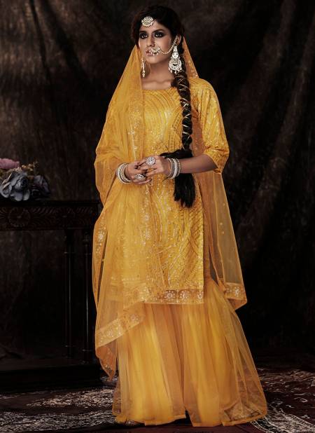 Mustard Yellow ARYA NOORANI 4 New Wedding Wear Designer Embroidery Salwar Suits Collection 14007